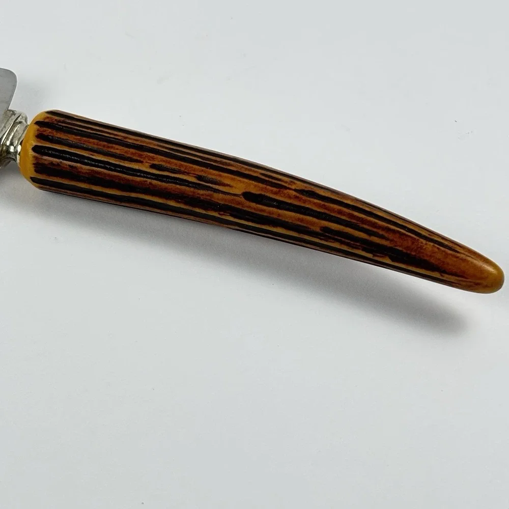 Electro-Way Cake Server -‎ Stainless Steel Serrated Cake Knife with Stag Handle